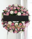 Pink Flower Wreath